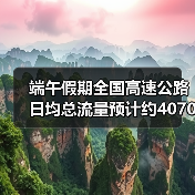 端午假期全国高速公路日均总流量预计约4070万辆（图1）