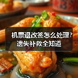 机票退改签怎么处理？遗失补救全知道（图1）