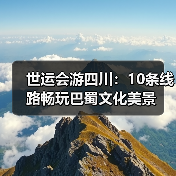 世运会游四川:10条线路畅玩巴蜀文化美景(图1) 世运会游四川:10条线路畅玩巴蜀文化美景(图1)